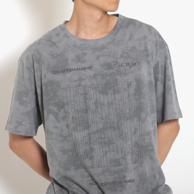 [SOBIT FASHION] Rectangle T-shirt (WARM GREY)