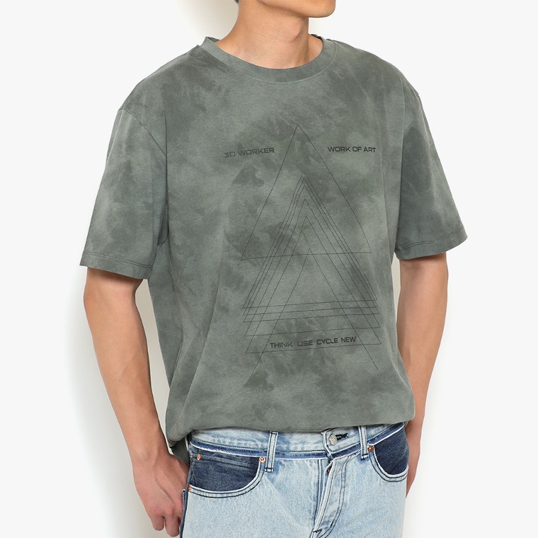 [SOBIT FASHION] Triangle T-shirt (KHAKI)