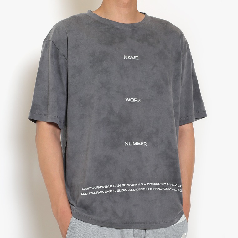 [SOBIT FASHION] Circle T-shirt (CHARCOAL)