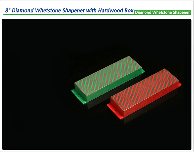 DMT 8 Diamond Whetstone Shapener with Hardwood Box